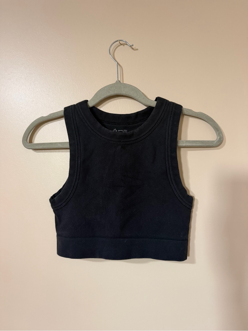 Gymboree Black Ribbed Cropped Tank